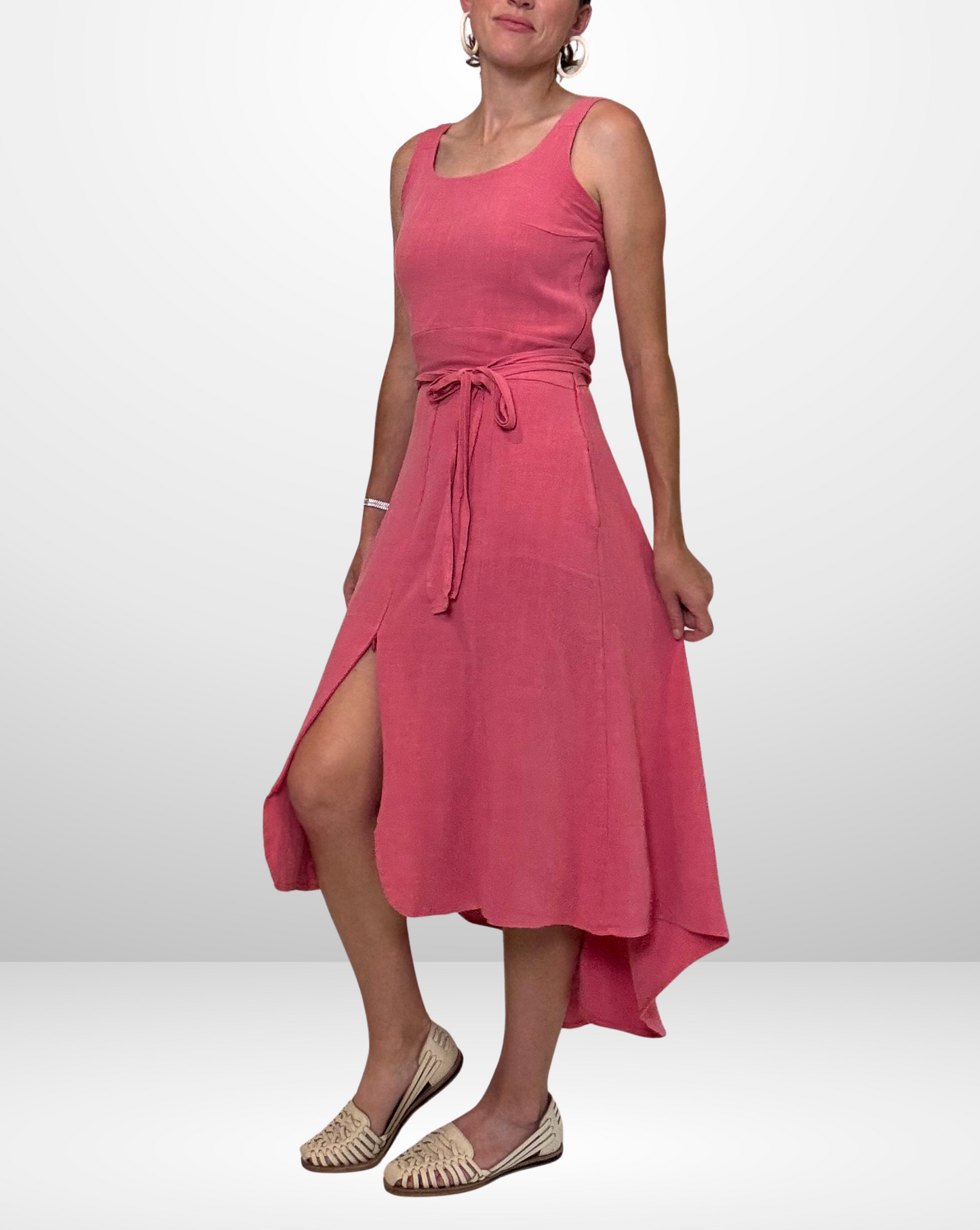 Pre-Order / Linen Blend Modern Gibson Convertible Dress - Sea Coral