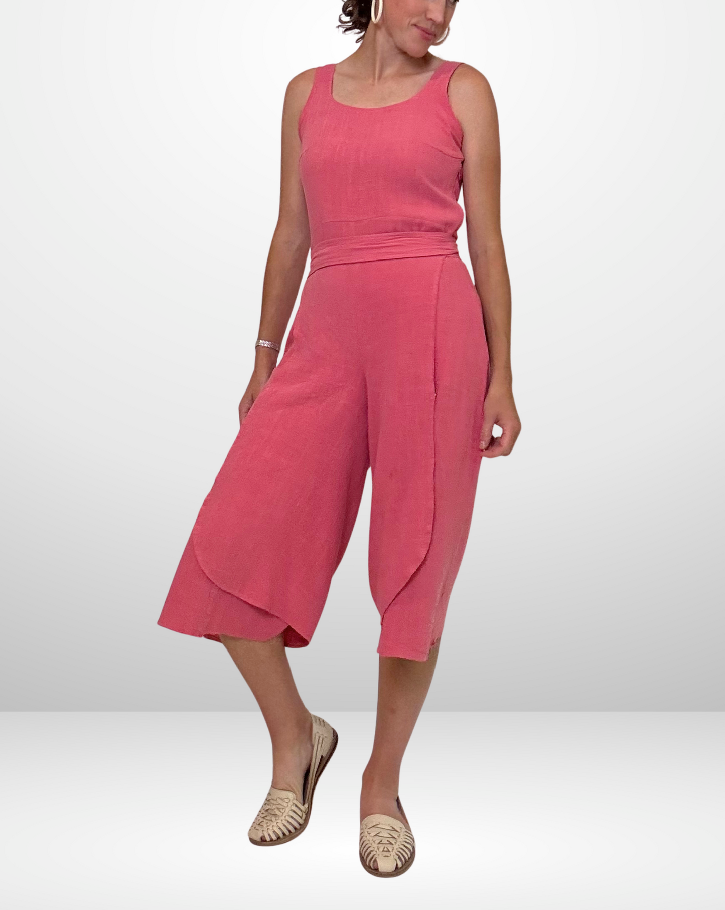 Pre-Order / Linen Blend Modern Gibson Convertible Dress - Sea Coral