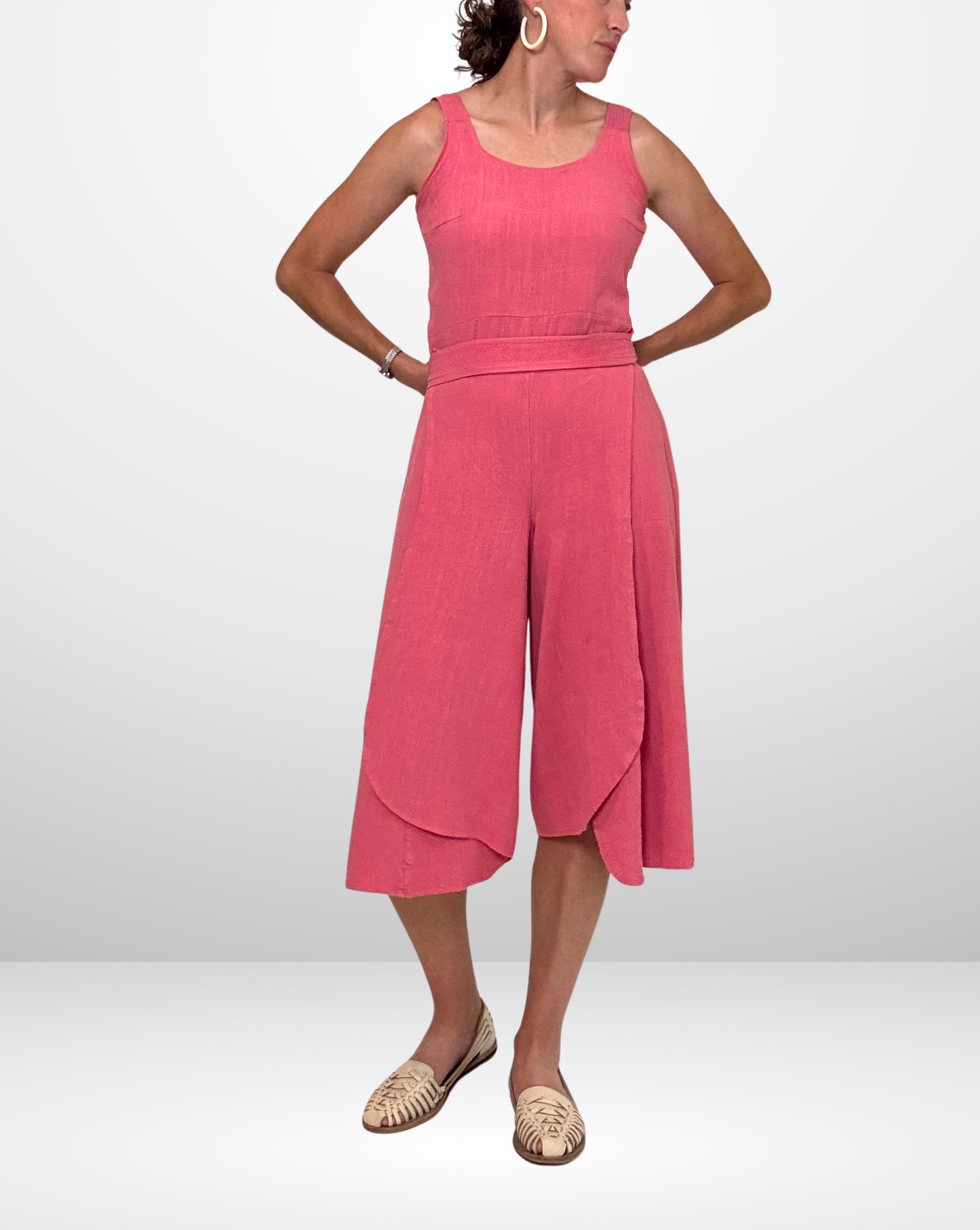 Pre-Order / Linen Blend Modern Gibson Convertible Dress - Sea Coral