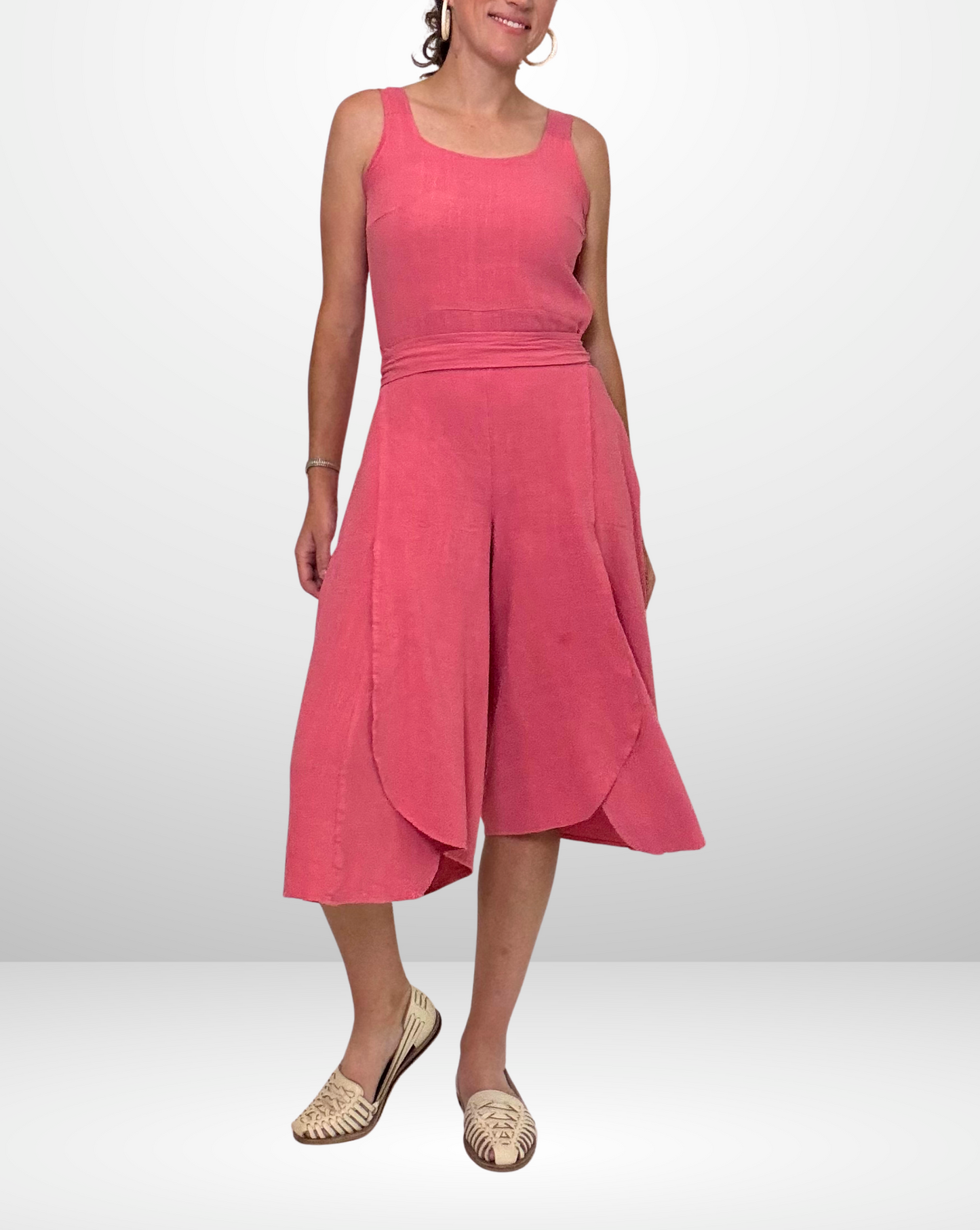 Pre-Order / Linen Blend Modern Gibson Convertible Dress - Sea Coral