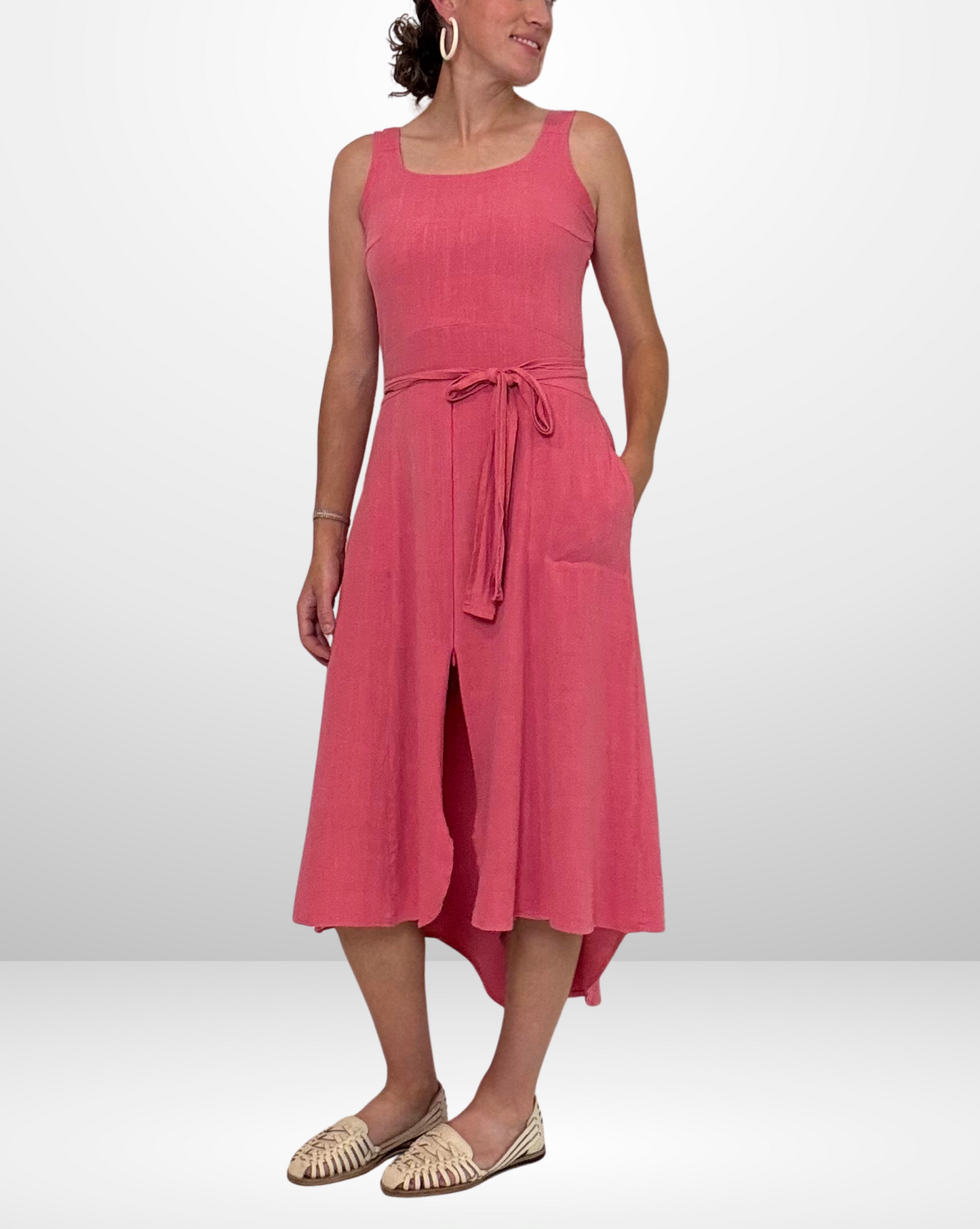 Pre-Order / Linen Blend Modern Gibson Convertible Dress - Sea Coral