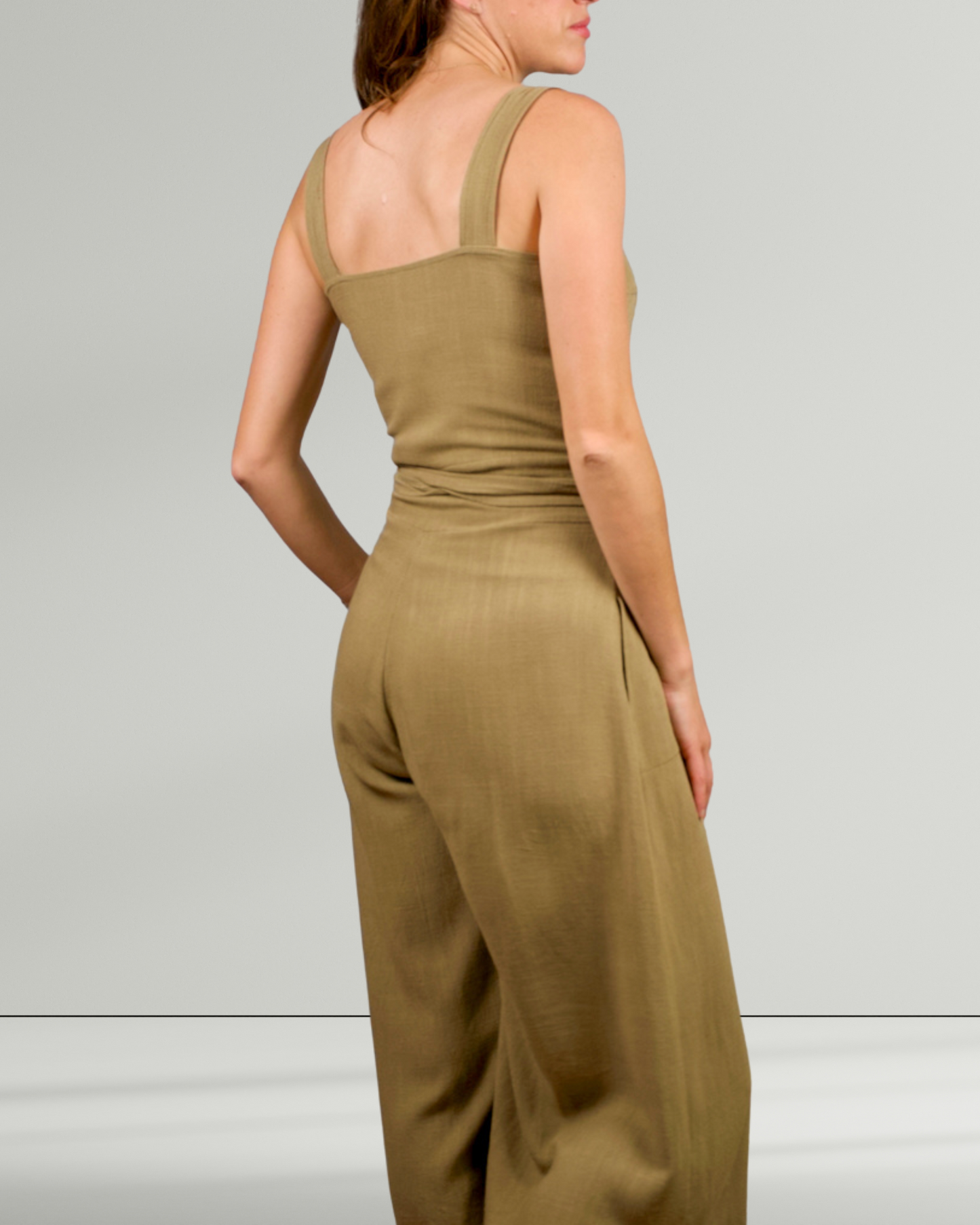 Pre-Order / Linen Blend Modern Gibson Reformed Dress - Mushroom