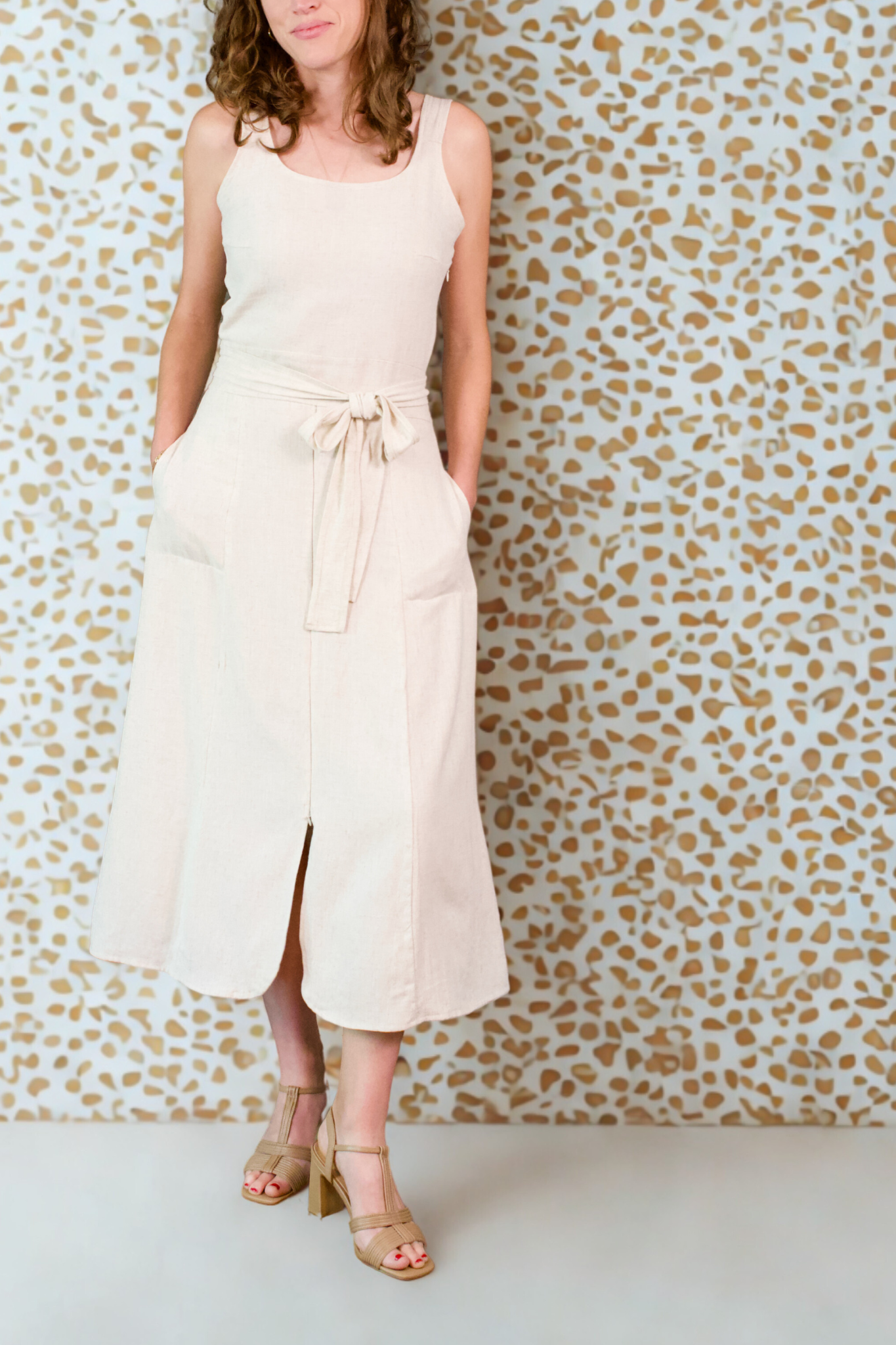 Pre-Order / Linen Blend Modern Gibson Reformed Dress - Wheat